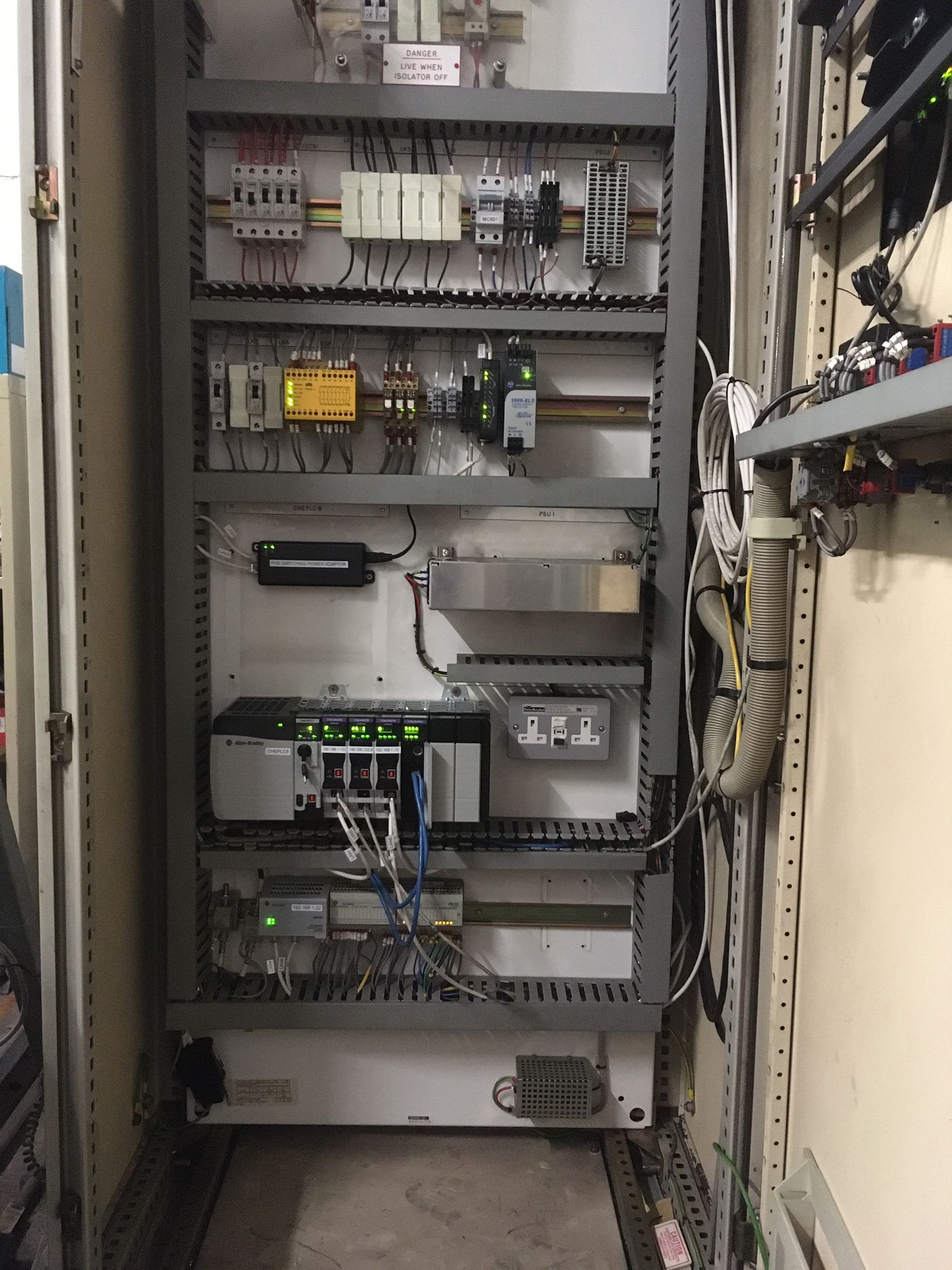 Internal View of CHEPLC Panel (Typical) After Works